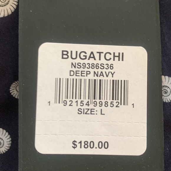 Bugatchi Men’s Classic Fit Short Sleeve shirt Size Large, Deep Navy colour - Picture 8 of 8